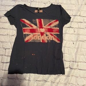 MNG Jeans Super Soft Distressed London Tee, Size  M